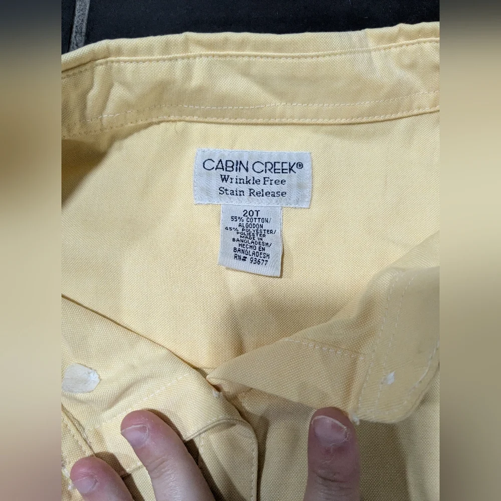 butter yellow button down - Picture 5 of 6